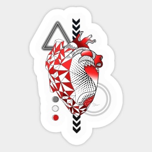 Peppermint Heart Sticker